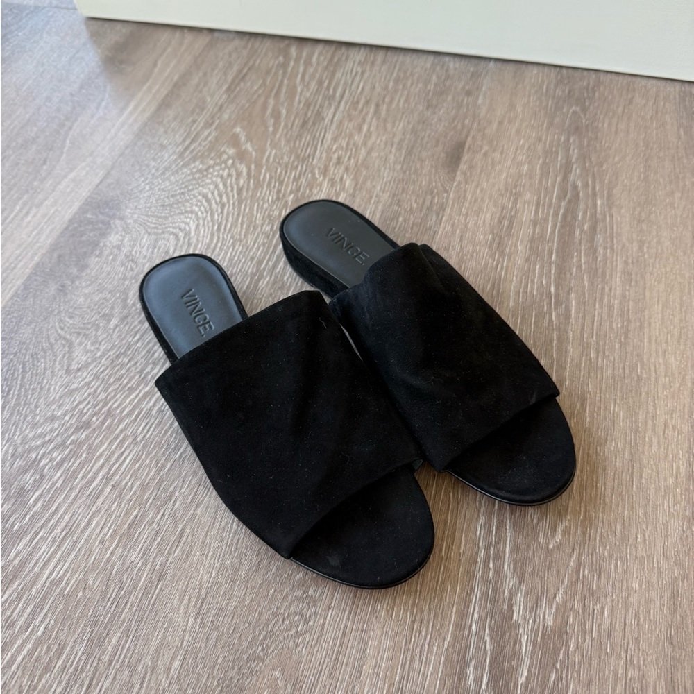 Vince Women's Black Suede Mules